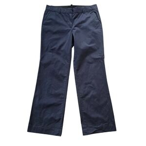 J.Crew Cafe Trouser Chino Pants Womens 10 Navy Blue Career Dark Academia Classic